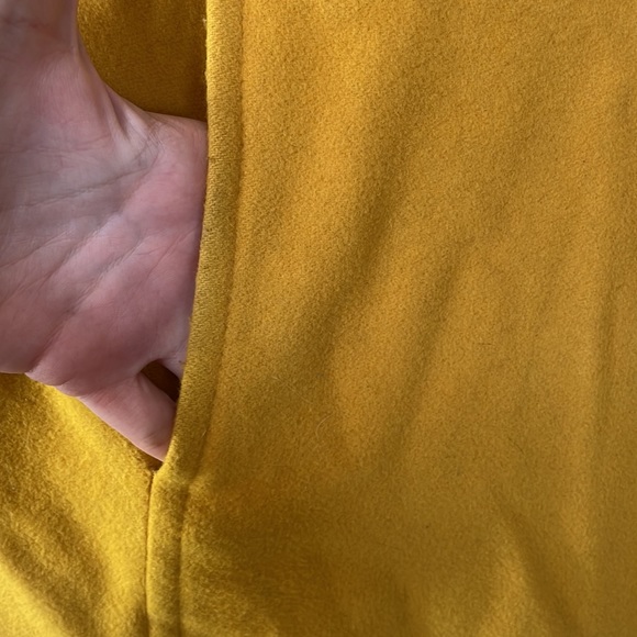 DKNY yellow pea coat tench soft winter cold single breasted elegant coat size 8 - Picture 2 of 16